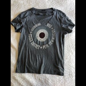 THE WHO TEE WITH V NECK CUTOUT